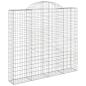 Preview: Gabionen mit Hochbogen 13Stk. 200x50x180/200cm Verzinktes Eisen