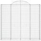 Preview: Gabionen mit Hochbogen 13Stk. 200x50x180/200cm Verzinktes Eisen