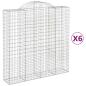Preview: Gabionen mit Hochbogen 6 Stk. 200x50x200/220cm Verzinktes Eisen
