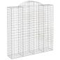 Preview: Gabionen mit Hochbogen 6 Stk. 200x50x200/220cm Verzinktes Eisen