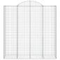 Preview: Gabionen mit Hochbogen 6 Stk. 200x50x200/220cm Verzinktes Eisen