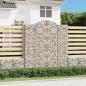 Preview: ARDEBO.de - Gabionen mit Hochbogen 4 Stk. 200x50x220/240cm Verzinktes Eisen