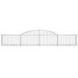 Preview: Gabionen mit Hochbogen 9 Stk. 300x30x40/60 cm Verzinktes Eisen