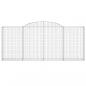 Preview: Gabionen mit Hochbogen 13 Stk 300x30x120/140cm Verzinktes Eisen