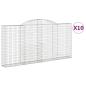 Preview: Gabionen mit Hochbogen 10 Stk 300x30x140/160cm Verzinktes Eisen