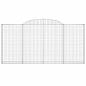 Preview: Gabionen mit Hochbogen 10 Stk 300x30x140/160cm Verzinktes Eisen