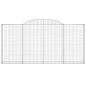 Preview: Gabionen mit Hochbogen 12 Stk 300x30x140/160cm Verzinktes Eisen