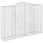 Preview: Gabionen mit Hochbogen 4 Stk. 300x50x200/220cm Verzinktes Eisen
