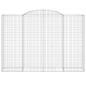 Preview: Gabionen mit Hochbogen 4 Stk. 300x50x200/220cm Verzinktes Eisen