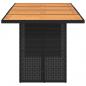 Preview: Gartentisch mit Akazienholz-Platte 190x80x74 cm Poly Rattan