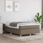 Preview: ARDEBO.de - Boxspringbett mit Matratze Taupe 120x190 cm Stoff