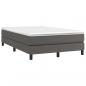 Preview: ARDEBO.de - Boxspringbett mit Matratze Grau 120x190 cm Kunstleder