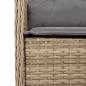 Preview: 9-tlg. Garten-Essgruppe mit Kissen Beige Poly Rattan
