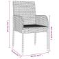 Preview: 7-tlg. Garten-Essgruppe mit Kissen Schwarz Poly Rattan