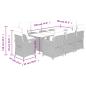 Preview: 9-tlg. Garten-Essgruppe mit Kissen Braun Poly Rattan