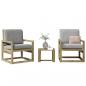 Preview: ARDEBO.de - 3-tlg. Garten-Lounge-Set Kiefernholz Imprägniert