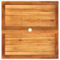 Preview: Gartentisch Schwarz 80x80x75 cm Poly Rattan Akazienholz