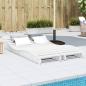Preview: ARDEBO.de - Sonnenliegen 2 Stk. Weiß 205x60x31,5 cm Massivholz Kiefer