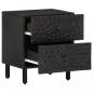Preview: Nachttische 2 Stk. Schwarz 40x33x46 cm Massivholz Mango