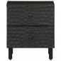 Preview: Nachttische 2 Stk. Schwarz 40x33x46 cm Massivholz Mango