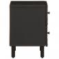 Preview: Nachttische 2 Stk. Schwarz 40x33x46 cm Massivholz Mango