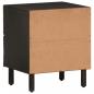 Preview: Nachttische 2 Stk. Schwarz 40x33x46 cm Massivholz Mango
