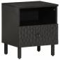 Preview: Nachttische 2 Stk. Schwarz 40x33x46 cm Massivholz Mango