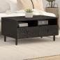 Preview: ARDEBO.de - Couchtisch Schwarz 80x54x40 cm Massivholz Mango