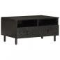 Preview: Couchtisch Schwarz 80x54x40 cm Massivholz Mango