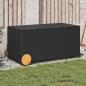 Preview: ARDEBO.de - Gartentruhe mit Rollen Schwarz 190L Poly Rattan