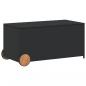 Preview: Gartentruhe mit Rollen Schwarz 190L Poly Rattan