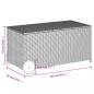 Preview: Gartentruhe mit Rollen Schwarz 190L Poly Rattan