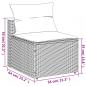 Preview: Gartensofas ohne Armlehnen mit Kissen 2 Stk. Beige Poly Rattan