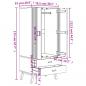 Preview: Kleiderschrank OLDEN Braun 76,5x53x172 cm Massivholz Kiefer