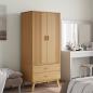 Preview: Kleiderschrank OLDEN Braun 76,5x53x172 cm Massivholz Kiefer