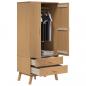 Preview: Kleiderschrank OLDEN Braun 76,5x53x172 cm Massivholz Kiefer