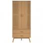 Preview: Kleiderschrank OLDEN Braun 76,5x53x172 cm Massivholz Kiefer