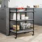 Preview: Küchenwagen Grau Sonoma 65x40x86,5 cm Holzwerkstoff