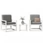 Preview: ARDEBO.de - 3-tlg. Garten-Lounge-Set Weiß Massivholz Kiefer