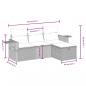 Preview: 4-tlg. Garten-Sofagarnitur mit Kissen Grau Poly Rattan