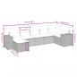 Preview: 7-tlg. Garten-Sofagarnitur mit Kissen Grau Poly Rattan