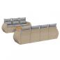 Preview: 8-tlg. Garten-Sofagarnitur mit Kissen Beige Poly Rattan