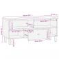Preview: TV-Schrank 100x33x46 cm Massivholz Mango