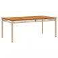 Preview: Gartentisch Beige 180x90x75 cm Poly Rattan Akazienholz