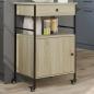 Preview: ARDEBO.de - Küchenwagen Sonoma-Eiche 56x43x89,5 cm Holzwerkstoff