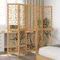Preview: ARDEBO.de - 5-tlg. Raumteiler Braun Massivholz Paulownia