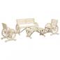 Preview: ARDEBO.de - 4-tlg. Garten-Lounge-Set Massivholz Tanne