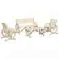 Preview: 4-tlg. Garten-Lounge-Set Massivholz Tanne