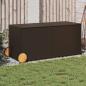 Preview: ARDEBO.de - Gartentruhe mit Rollen Braun 283L Poly Rattan