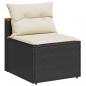 Preview: Gartensofas ohne Armlehnen mit Kissen 2 Stk Schwarz Poly Rattan